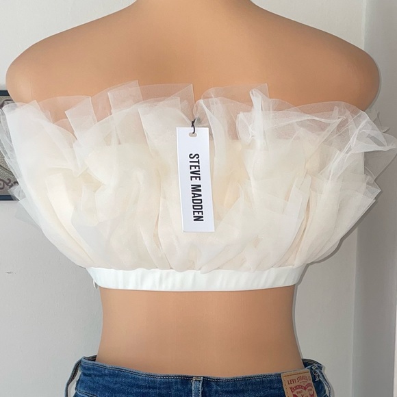 NWT STEVE MAIDEN ELAINE TULLE CROP TOP SIZE S - Picture 2 of 10